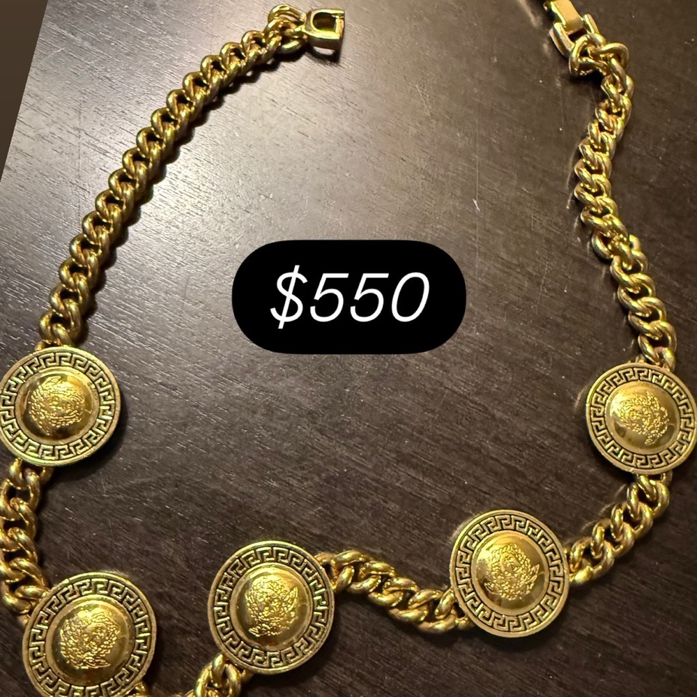 Versace Gold Medallion Necklace